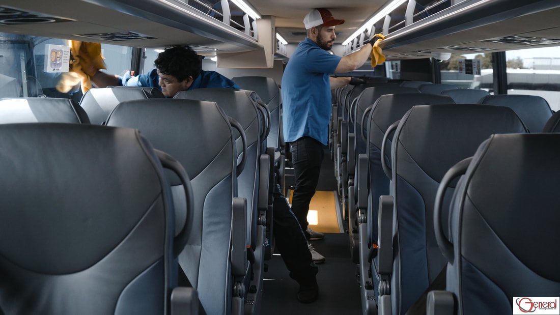 Bus interior cleaning