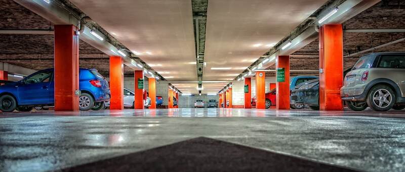 Clean parking garage